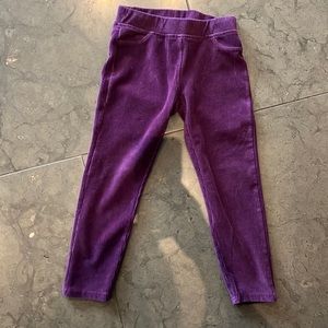 Hanna Andersson corduroy leggings, purple size 110.